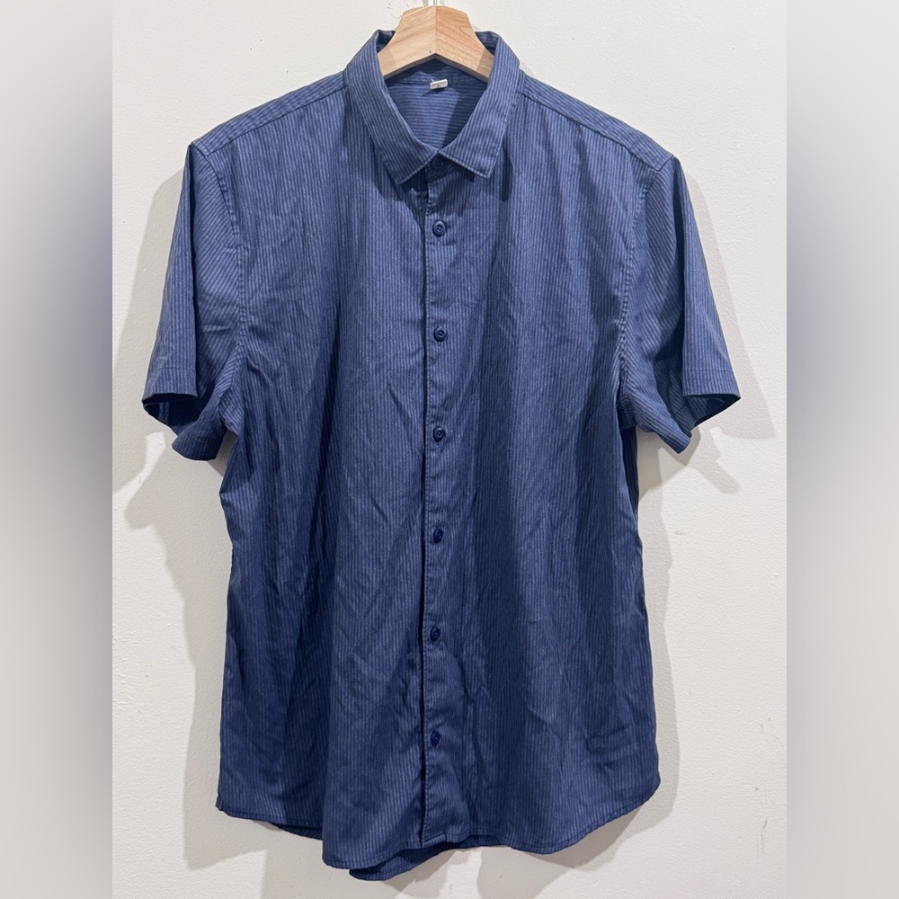 lululemon athletica Men's Blue Casual Shirt